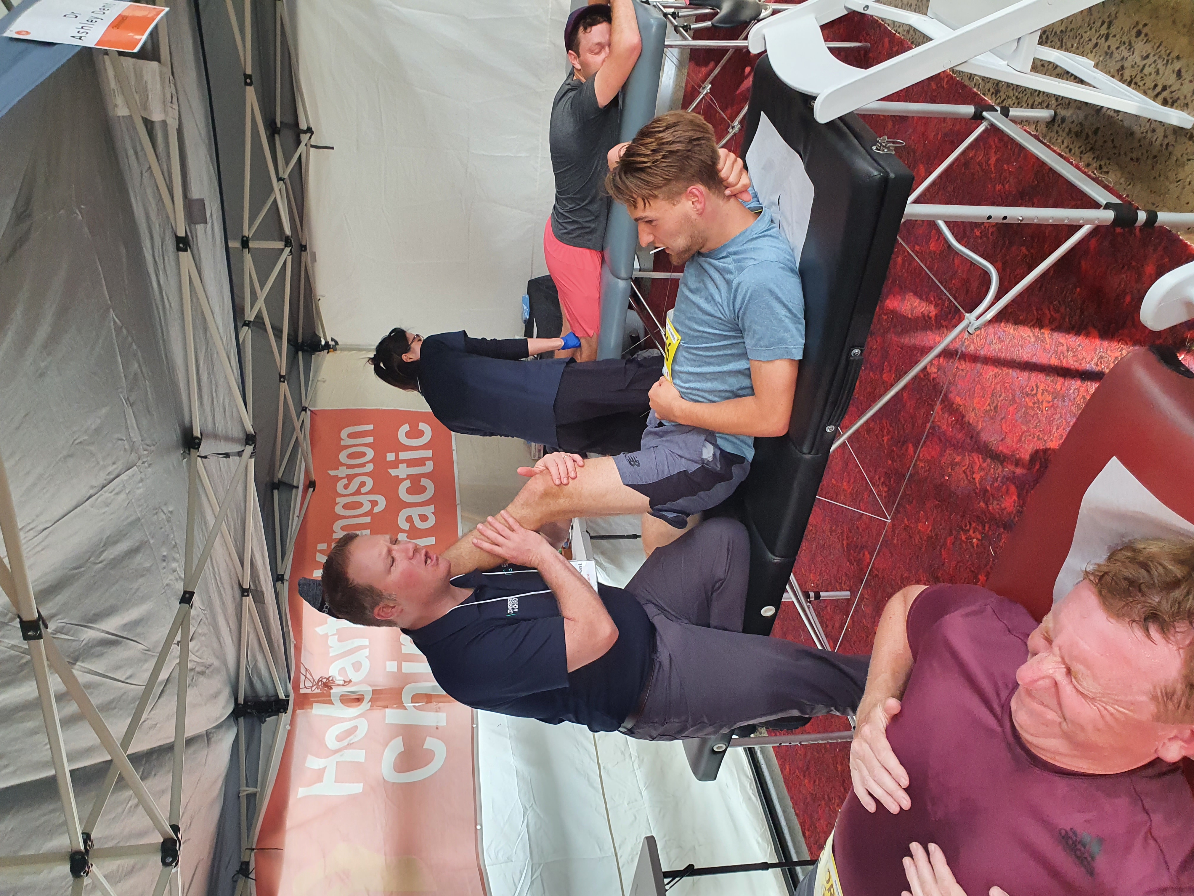 Hobart and Kingston Chiropractic helping runners at the Hobart Airport Marathon