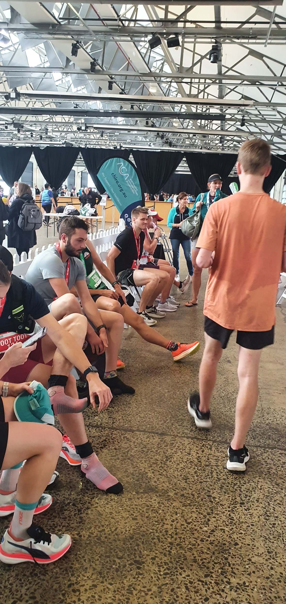 Hobart and Kingston Chiropractic providing care at Hobart Airport Marathon 2024