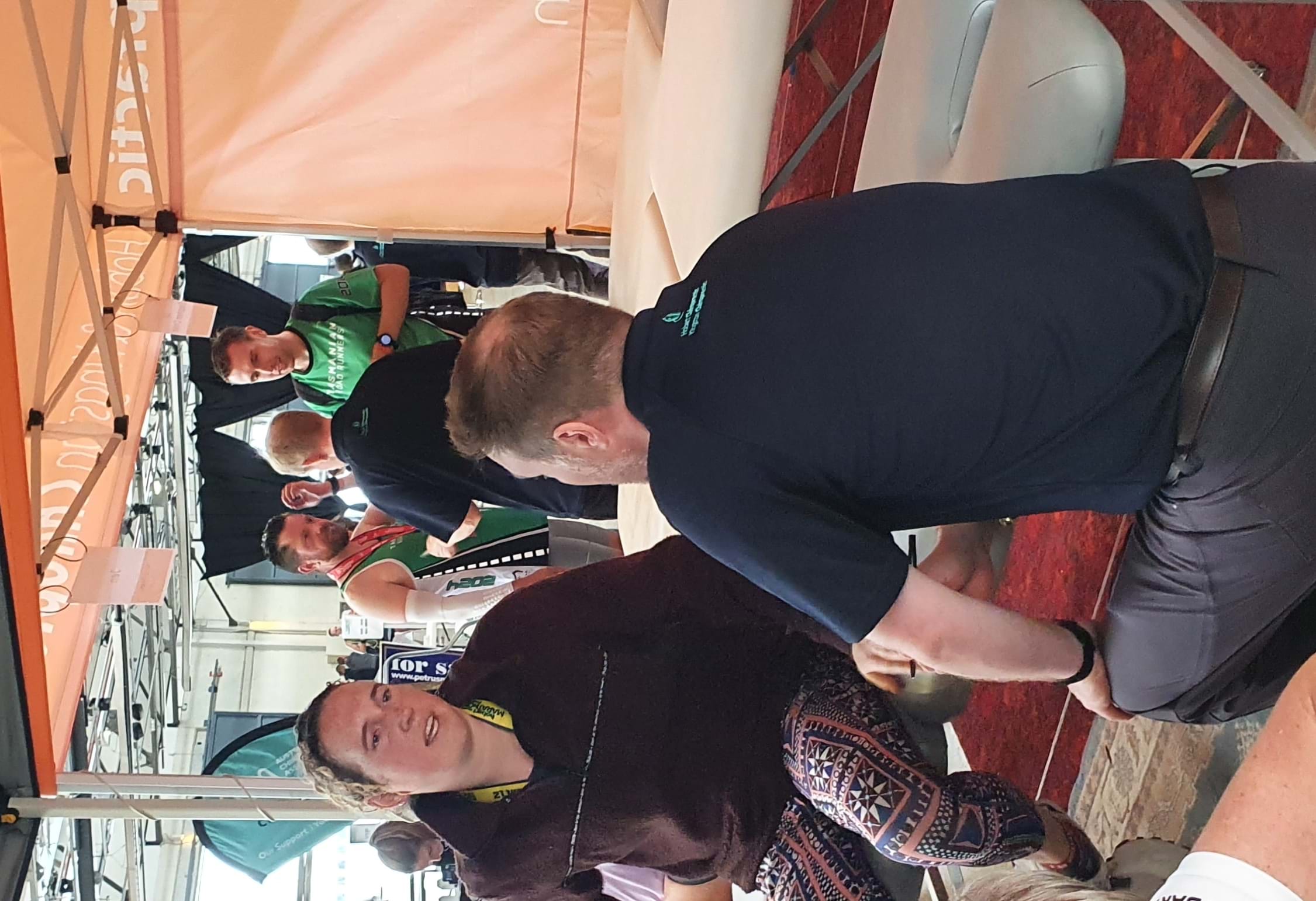 Hobart and Kingston Chiropractic providing care at Hobart Airport Marathon 2024