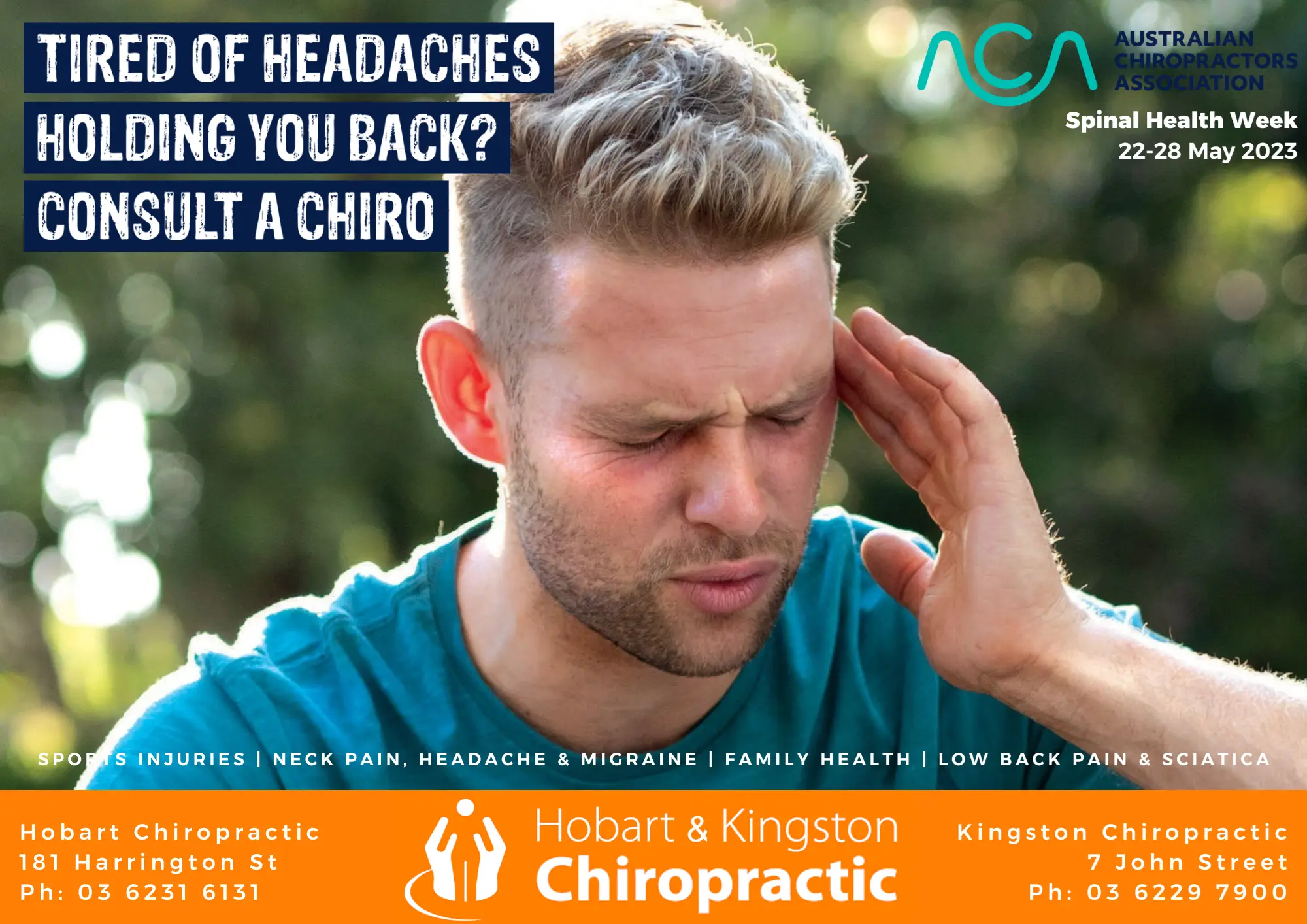 Hobart and Kingston Chiropractic Spinal health week