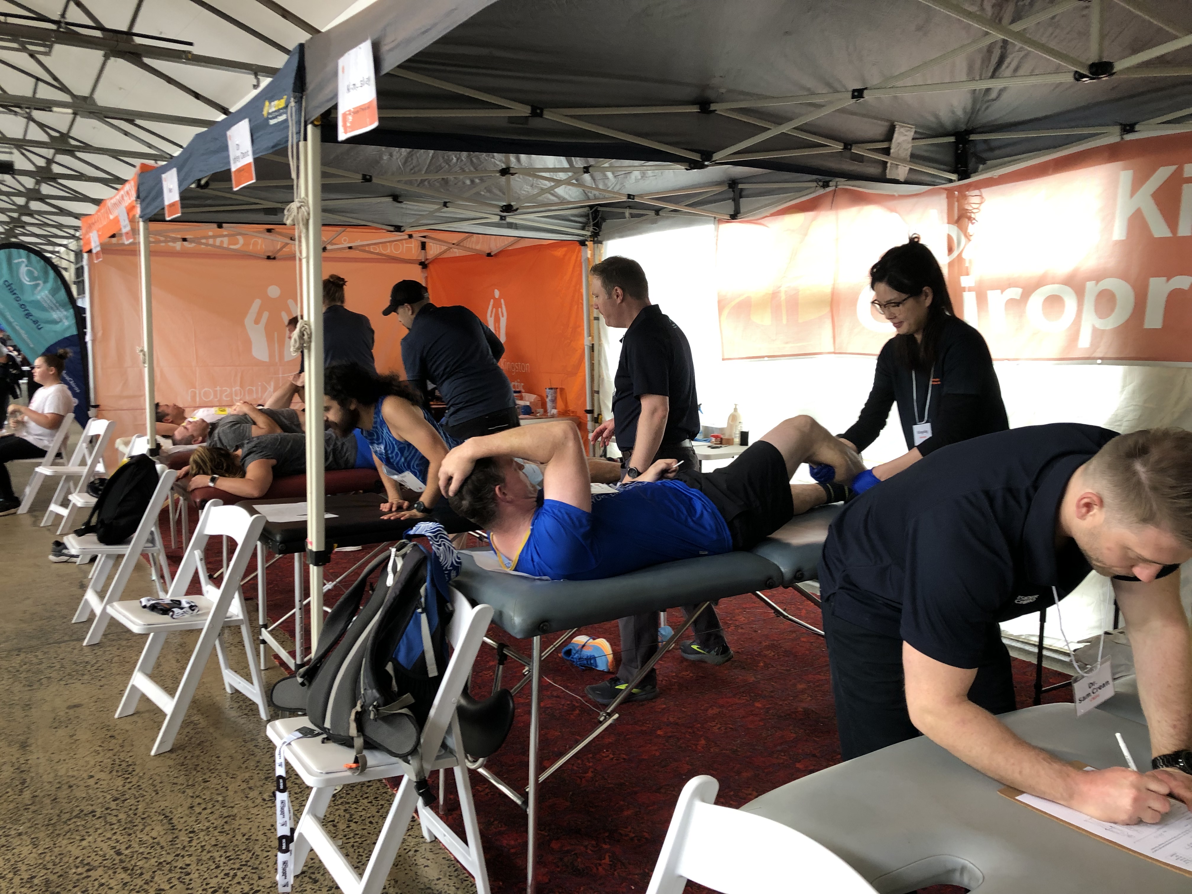 Hobart and Kingston Chiropractic helping runners at the Hobart Airport Marathon