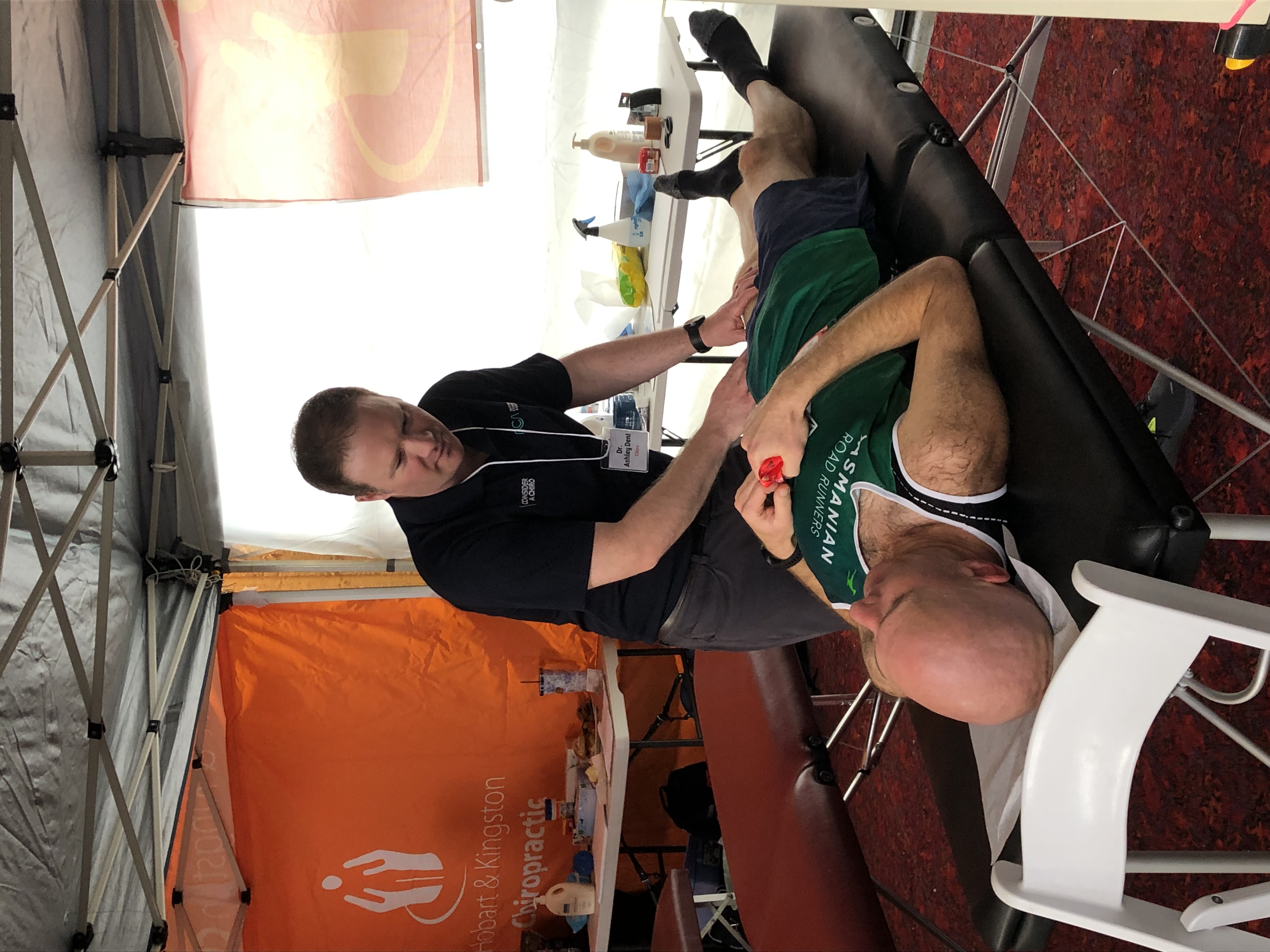 Hobart and Kingston Chiropractic helping runners at the Hobart Airport Marathon