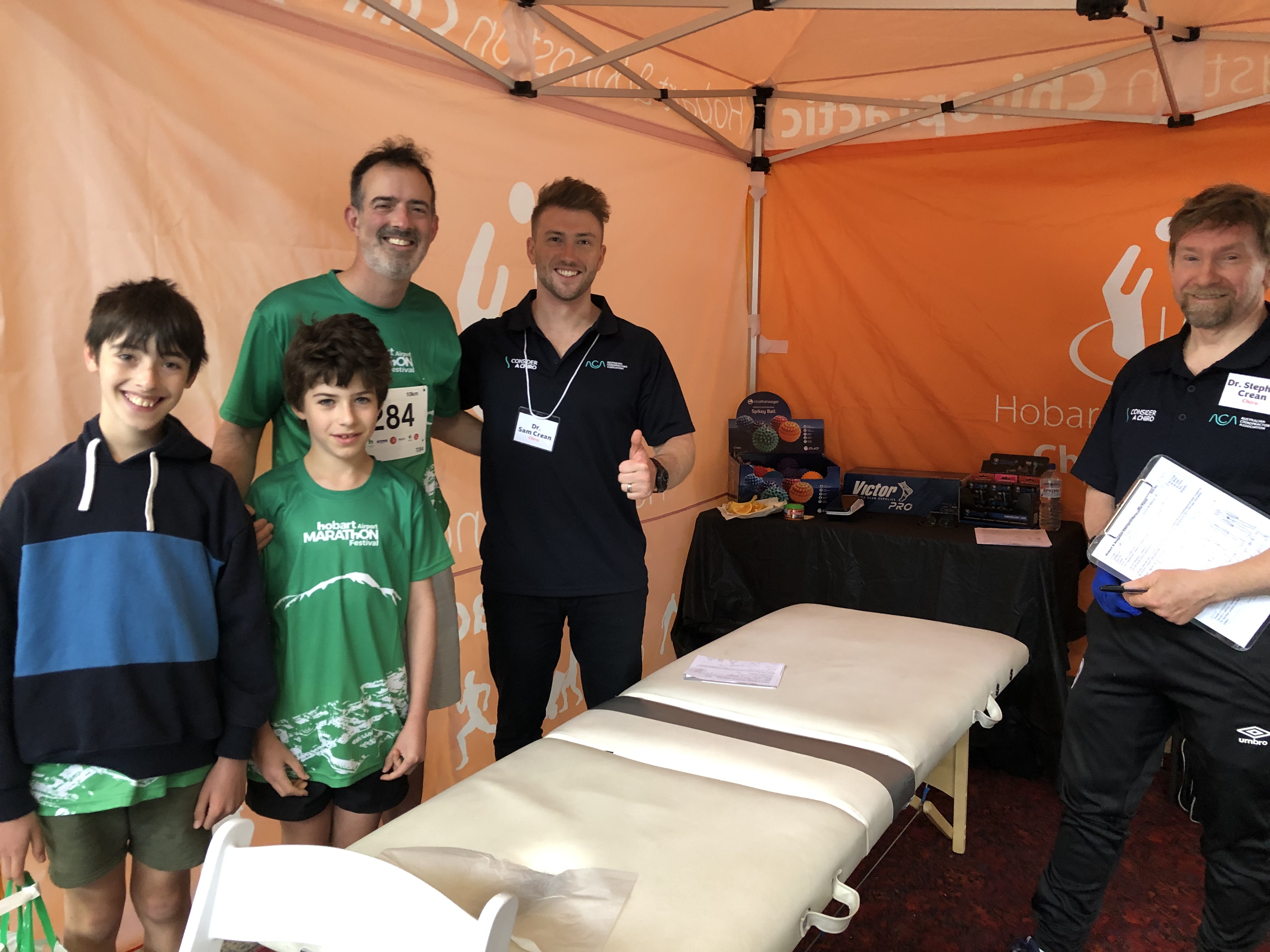 Hobart and Kingston Chiropractic helping runners at the Hobart Airport Marathon