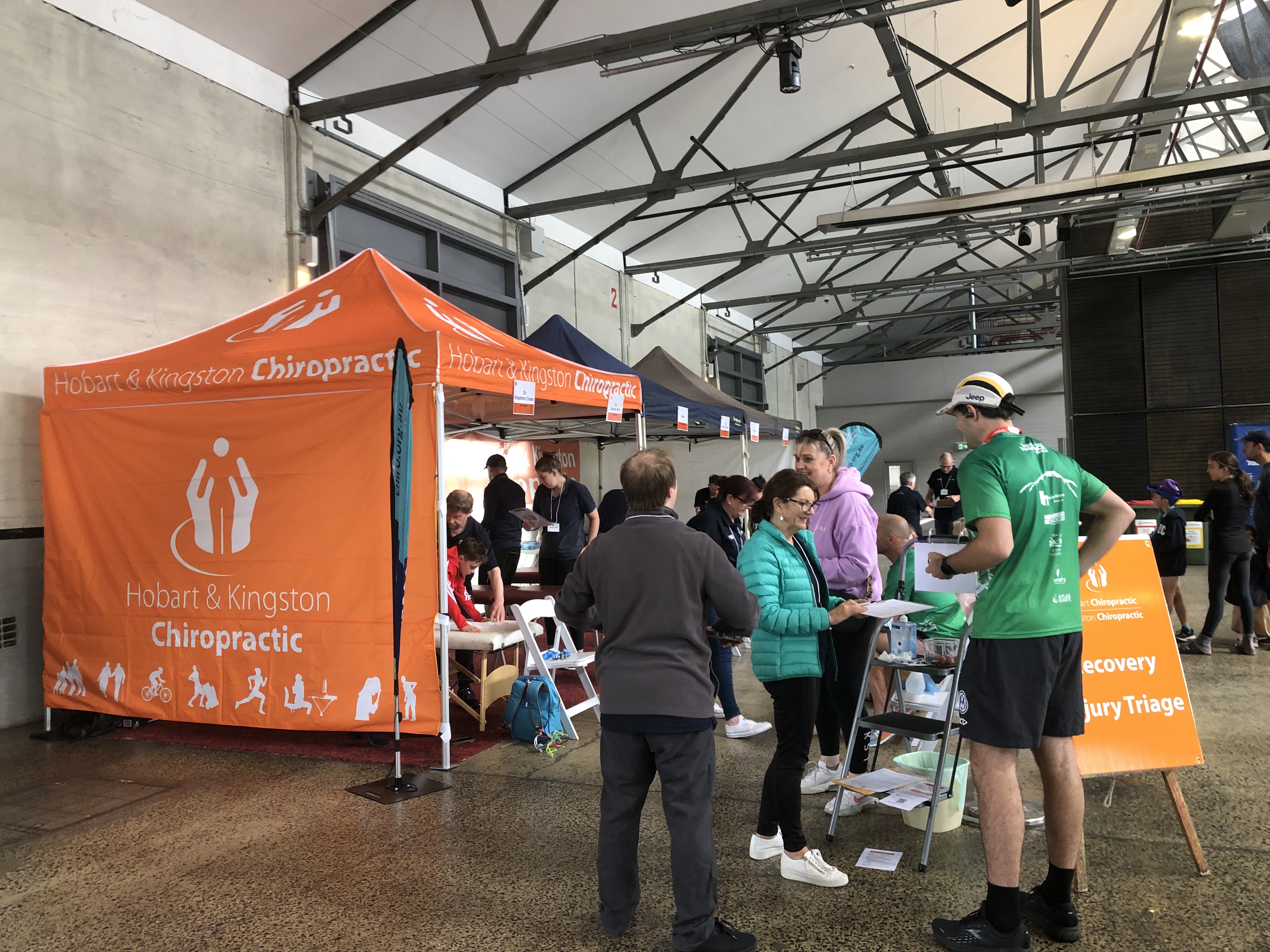 Hobart and Kingston Chiropractic helping runners at the Hobart Airport Marathon