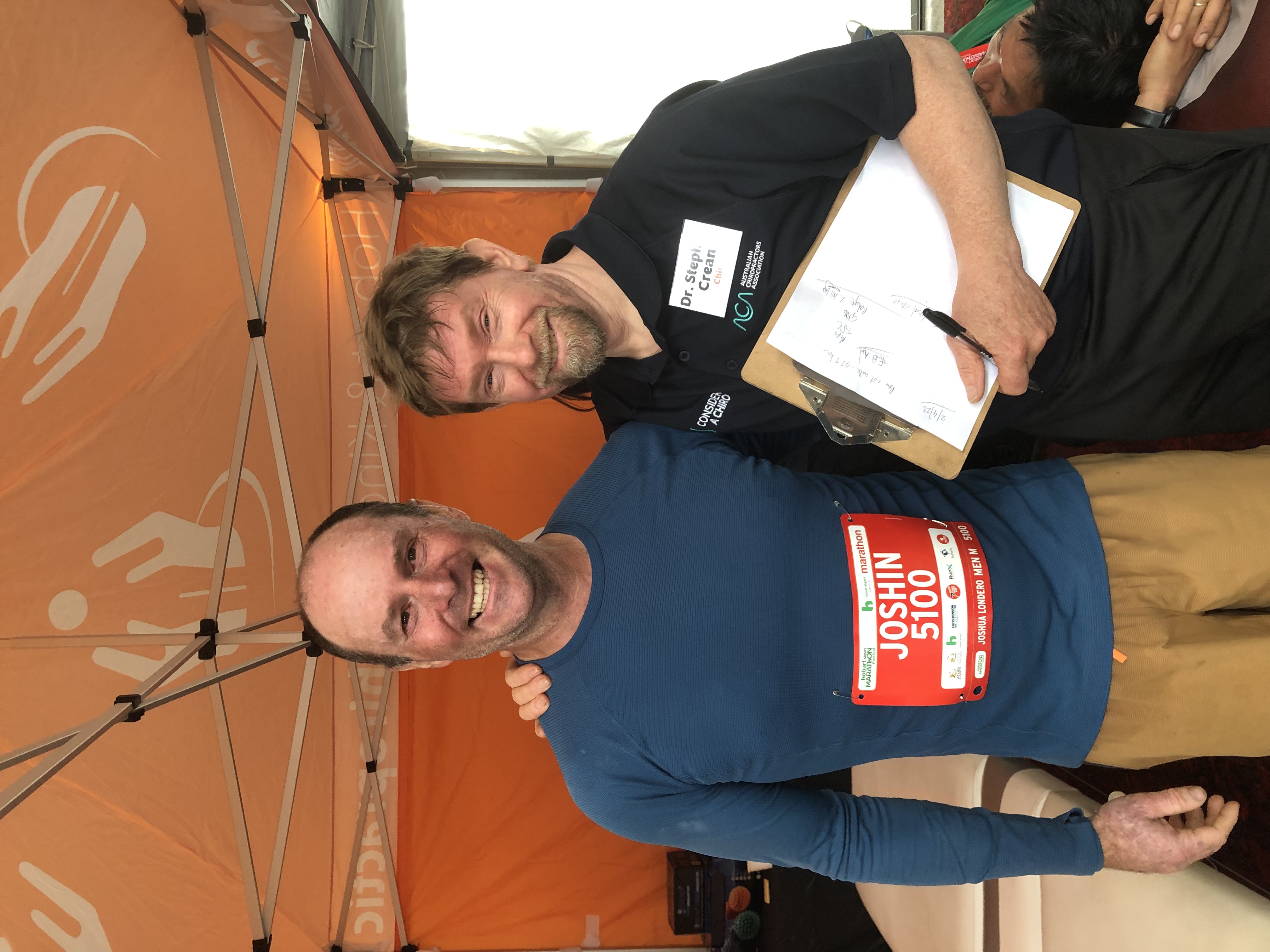 Hobart and Kingston Chiropractic helping runners at the Hobart Airport Marathon