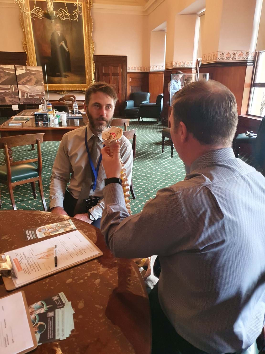 Dr Ashley Dent Headache check in Parliament