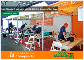 Hobart & Kingston Chiropractic , at the Hobart Marathon